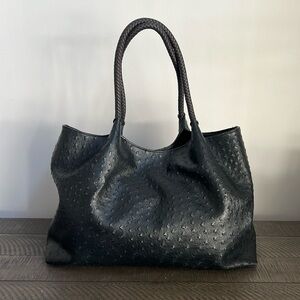 Gunas New York -Naomi - Black Vegan Leather Tote Bag Retails $175